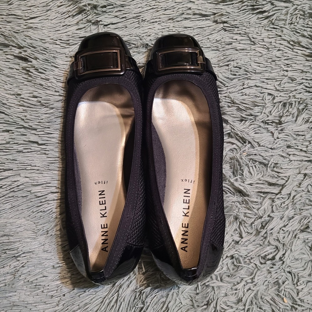 Anne Klein Unice Iflex Black Patent Leather Comfort Shoes Womens 10 M Black - Picture 6 of 8